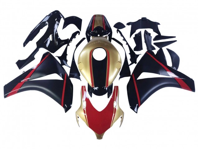 2008-2011 Gold Red Glossy Black Honda CBR1000RR Motorcycle Fairings UK Stores