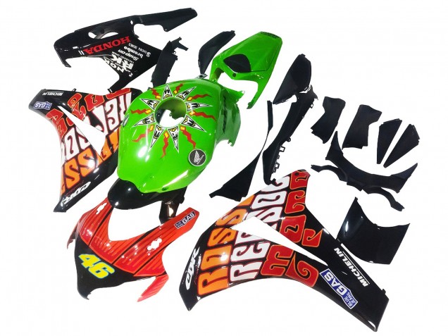 2008-2011 Green Orange Glossy Black Rossi Michelin 46 Honda CBR1000RR Motorcycle Fairings UK Stores