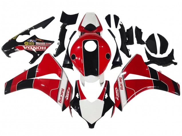 2008-2011 Red White Glossy Black Racing Honda CBR1000RR Motorcycle Fairings UK Stores