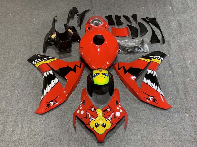 2008-2011 Red Yellow Glossy Black Shark Honda CBR1000RR Motorcycle Fairings UK Stores