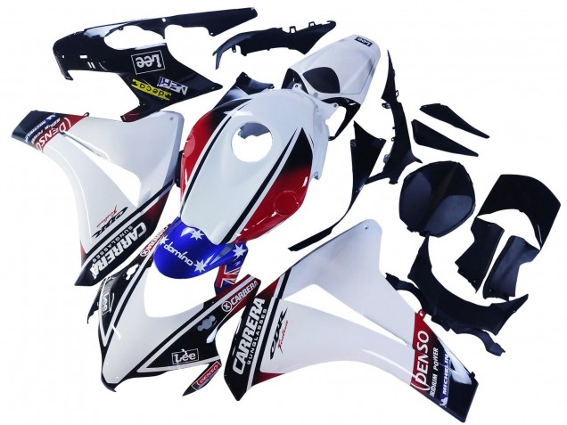 2008-2011 White Red Blue Black Star Lee Carrera Honda CBR1000RR Motorcycle Fairings UK Stores