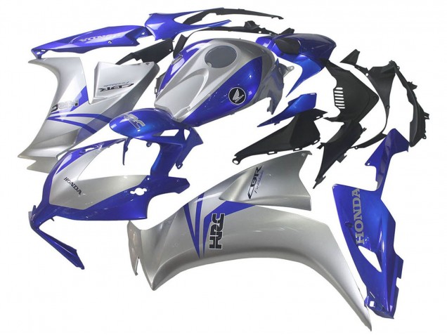 2012-2016 Silver Blue HRC Honda CBR1000RR Motorcycle Fairings UK Stores