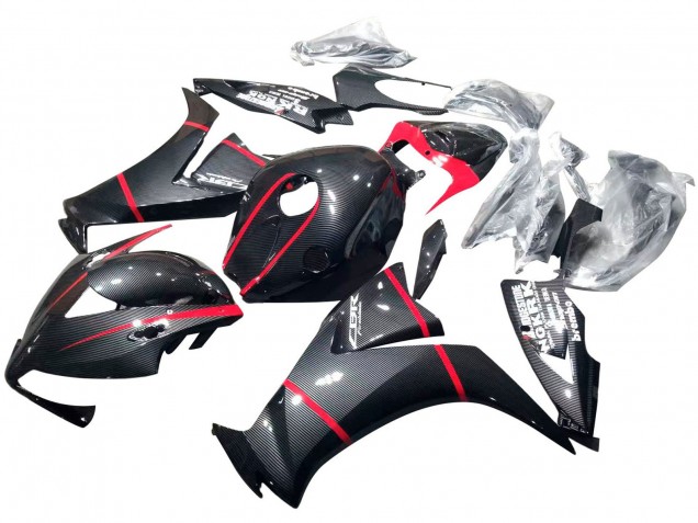 2012-2016 Black Carbon Fiber Red Honda CBR1000RR Motorcycle Fairings UK Stores