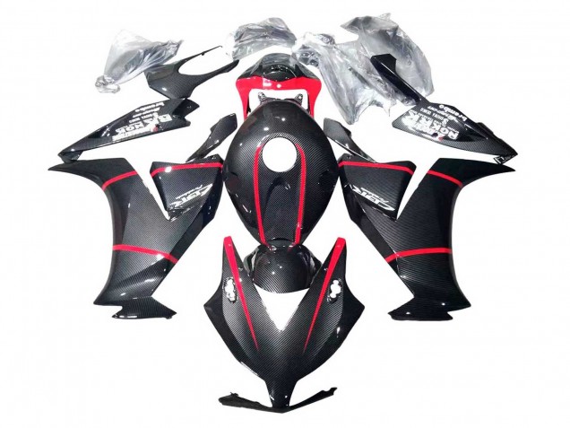 2012-2016 Black Carbon Fiber Red Honda CBR1000RR Motorcycle Fairings UK Stores