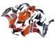 2012-2016 Orange White Red Repsol Honda CBR1000RR Motorcycle Fairings UK Stores