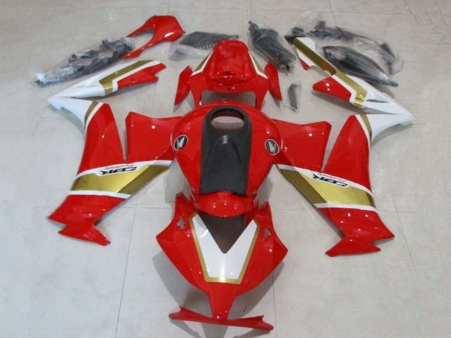 2012-2016 White Red Gold Honda CBR1000RR Motorcycle Fairings UK Stores