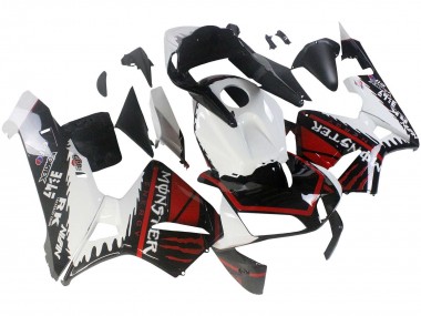 2003-2004 White Red Glossy Black Monster Honda CBR600RR Motorcycle Fairings UK Stores