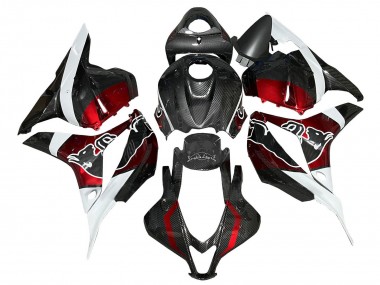 2009-2012 White Red Black Carbon Fiber Honda CBR600RR Motorcycle Fairings UK Stores