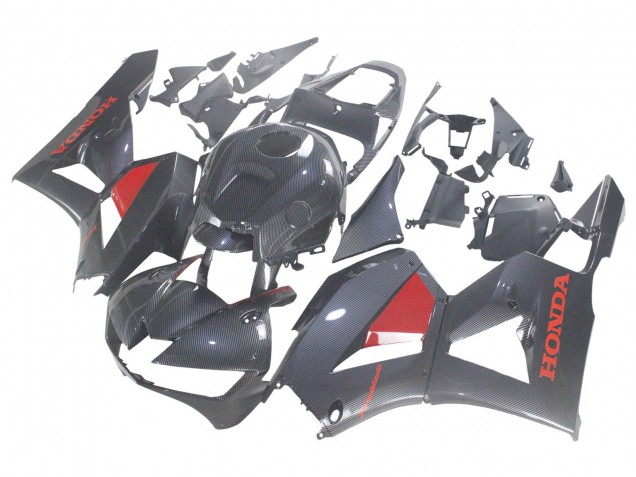 2013-2023 Black Carbon Fiber Red Honda CBR600RR Motorcycle Fairings UK Stores