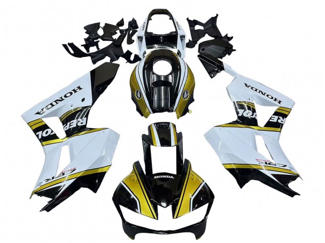 2013-2026 White Gold Glossy Black Repsol Honda CBR600RR Motorcycle Fairings UK Stores