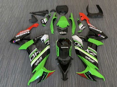 2008-2010 Green White Red Black Elf Monster Energy Kawasaki ZX10R Motorcycle Fairings UK Stores
