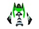 2008-2010 Green White Red Black Monster Elf 66 Kawasaki ZX10R Motorcycle Fairings UK Stores