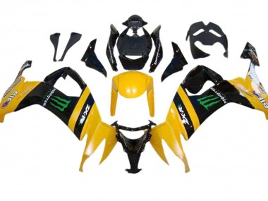 2008-2010 Yellow Black Green Monster Kawasaki ZX10R Motorcycle Fairings UK Stores