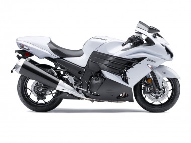 2012-2024 White Matte Black Kawasaki ZX14R ZZR1400 Motorcycle Fairings UK Stores