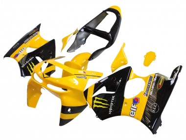 1998-1999 Yellow Black Monster Elf Bridgestone Kawasaki ZX6R Motorcycle Fairings UK Stores