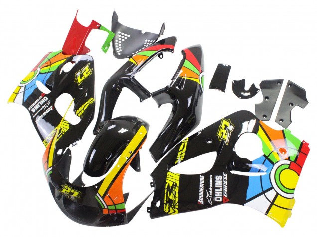 1996-2000 Black Multicolor 27 Suzuki GSXR 600 / GSXR 750 Motorcycle Fairings UK Stores