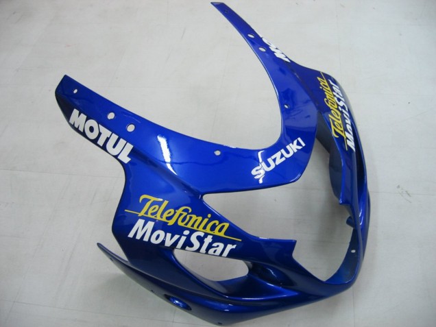 2004-2005 Blue White Yellow Green Telefonica Motul MoviStar Suzuki GSXR 600 / GSXR 750 Motorcycle Fairings UK Stores