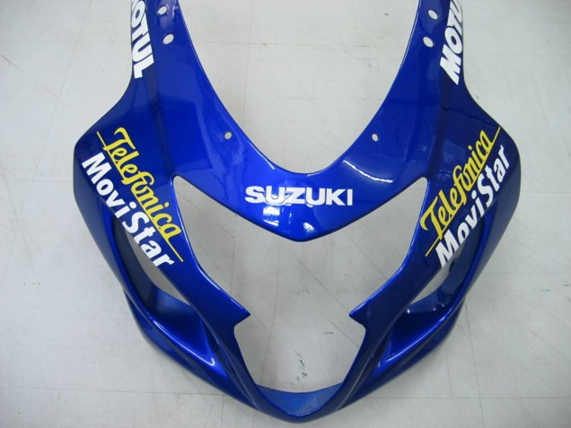 2004-2005 Blue White Yellow Green Telefonica Motul MoviStar Suzuki GSXR 600 / GSXR 750 Motorcycle Fairings UK Stores