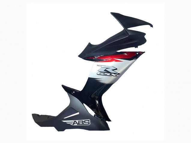 2011-2024 Glossy Black Forged Carbon Fiber Silver Red Suzuki GSXR 600 / GSXR 750 Motorcycle Fairings UK Stores