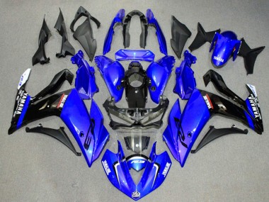 2015-2018 Blue Glossy Black Yamaha YZF R3/R25 Motorcycle Fairings UK Stores