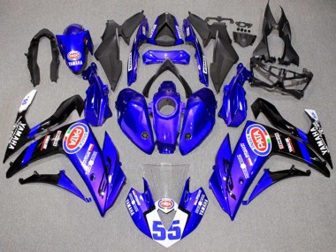 2015-2018 Blue White Black ENEOS 55 Yamaha YZF R3/R25 Motorcycle Fairings UK Stores