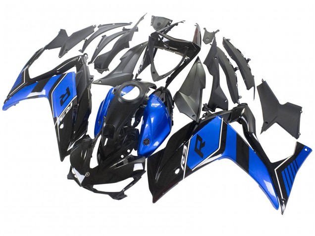 2015-2018 Blue Glossy Black Yamaha YZF R3/R25 Motorcycle Fairing UK Stores