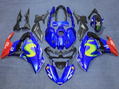 2015-2018 Blue Glossy Black Red ENEOS Monster Yamaha YZF R3/R25 Motorcycle Fairings UK Stores