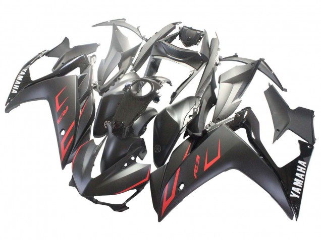 2015-2018 Glossy Black Matte Black Red Yamaha YZF R3/R25 Motorcycle Fairings UK Stores