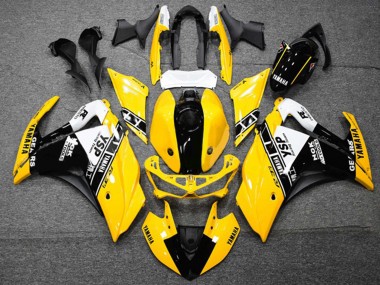 2015-2018 Yellow White Black Yamaha YZF R3/R25 Motorcycle Fairings UK Stores