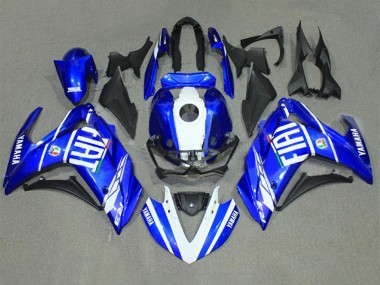 2015-2018 Blue White Fiat Yamaha YZF R3/R25 Motorcycle Fairings UK Stores