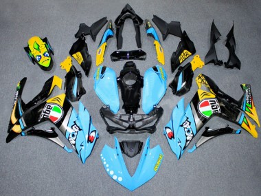 2015-2018 Light Blue Yellow Silver Black Yamaha YZF R3/R25 Motorcycle Fairings UK Stores