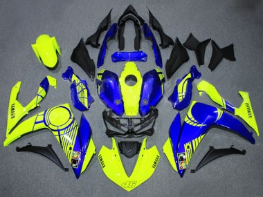 2015-2018 Neon Yellow Blue Black 46 Yamaha YZF R3/R25 Motorcycle Fairings UK Stores