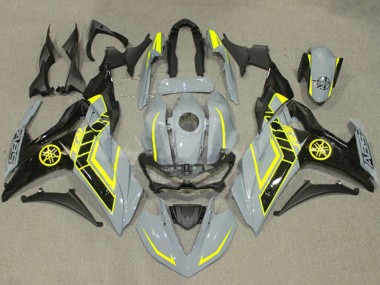 2015-2018 Nardo Grey Yellow Black Yamaha YZF R3/R25 Motorcycle Fairings UK Stores