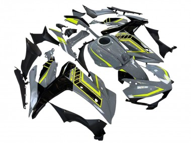 2015-2018 Nardo Grey Neon Yellow Black Yamaha YZF R3/R25 Motorcycle Fairings UK Stores