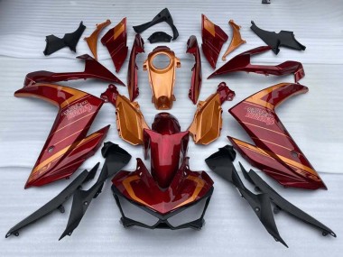 2015-2018 Red Orange Yamaha YZF R3/R25 Motorcycle Fairings UK Stores
