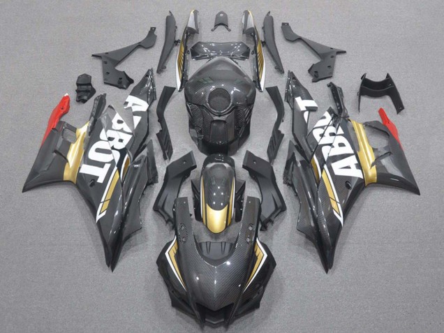2019-2021 Red Gold Black Carbon Fiber Style Yamaha YZF R3/R25 Motorcycle Fairings UK Stores