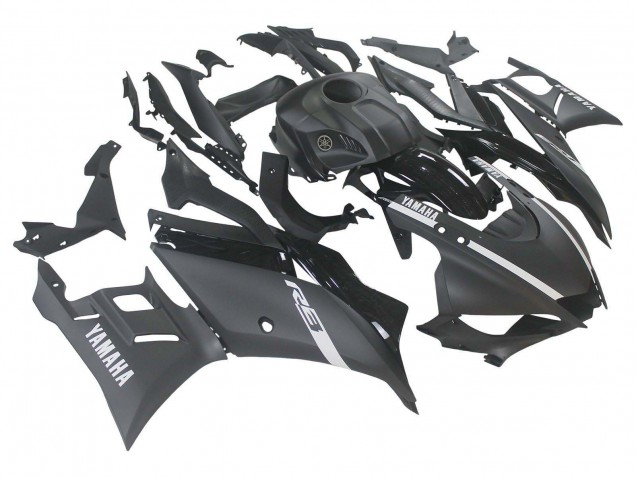2019-2021 Matte Black Silver Yamaha YZF R3/R25 Motorcycle Fairings UK Stores