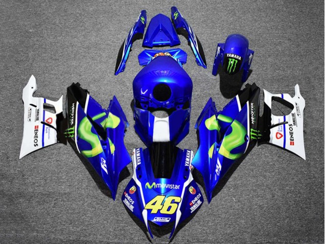 2019-2021 Blue White Green Black Monster MoviStar ENEOS 46 Yamaha YZF R3/R25 Motorcycle Fairings UK Stores