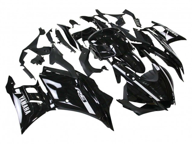 2019-2021 Glossy Black White Yamaha YZF R3/R25 Motorcycle Fairings UK Stores