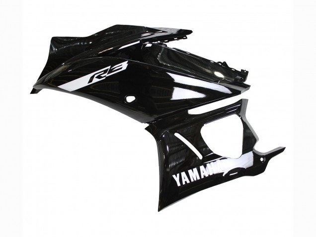 2019-2021 Glossy Black White Yamaha YZF R3/R25 Motorcycle Fairings UK Stores