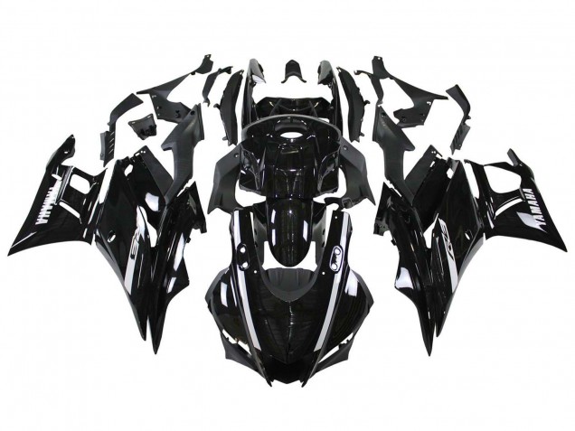 2019-2021 Glossy Black White Yamaha YZF R3/R25 Motorcycle Fairings UK Stores