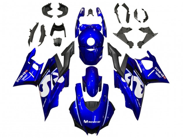 2019-2021 Blue White Black MoviStar ENEOS Yamaha YZF R3/R25 Motorcycle Fairings UK Stores