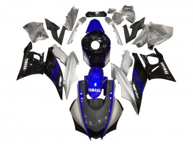 2019-2021 Silver Blue Black Carbon Fiber Style Yamaha YZF R3/R25 Motorcycle Fairings UK Stores