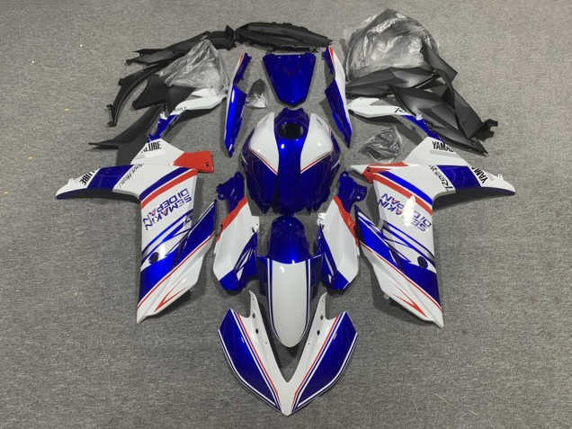 2019-2021 White Blue Red Semakin Didepan Yamaha YZF R3/R25 Motorcycle Fairings UK Stores