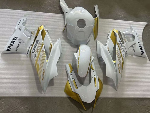 2019-2021 White Gold Semakin Didepan Yamaha YZF R3/R25 Motorcycle Fairings UK Stores