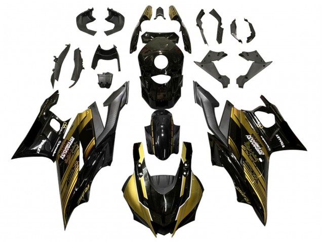 2019-2021 Glod Glossy Black Semakin Didepan Yamaha YZF R3/R25 Motorcycle Fairings UK Stores