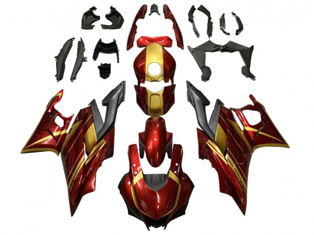 2019-2021 Red Gold Matte Black Yamaha YZF R3/R25 Motorcycle Fairings UK Stores