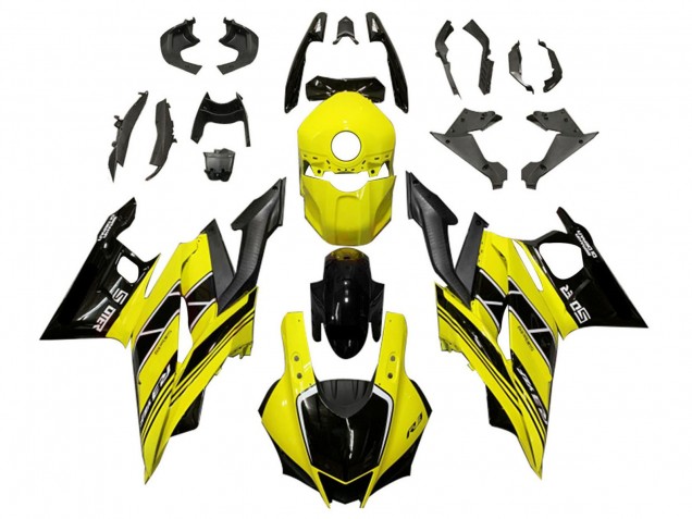 2019-2021 Yellow Black Carbon Fiber Yamaha YZF R3/R25 Motorcycle Fairings UK Stores