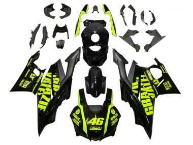 2019-2021 Black Neon Yellow 46 Yamaha YZF R3/R25 Motorcycle Fairings UK Stores