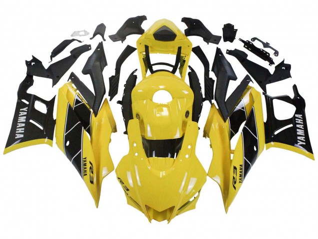 2019-2021 Yellow Black Yamaha YZF R3/R25 Motorcycle Fairings UK Stores